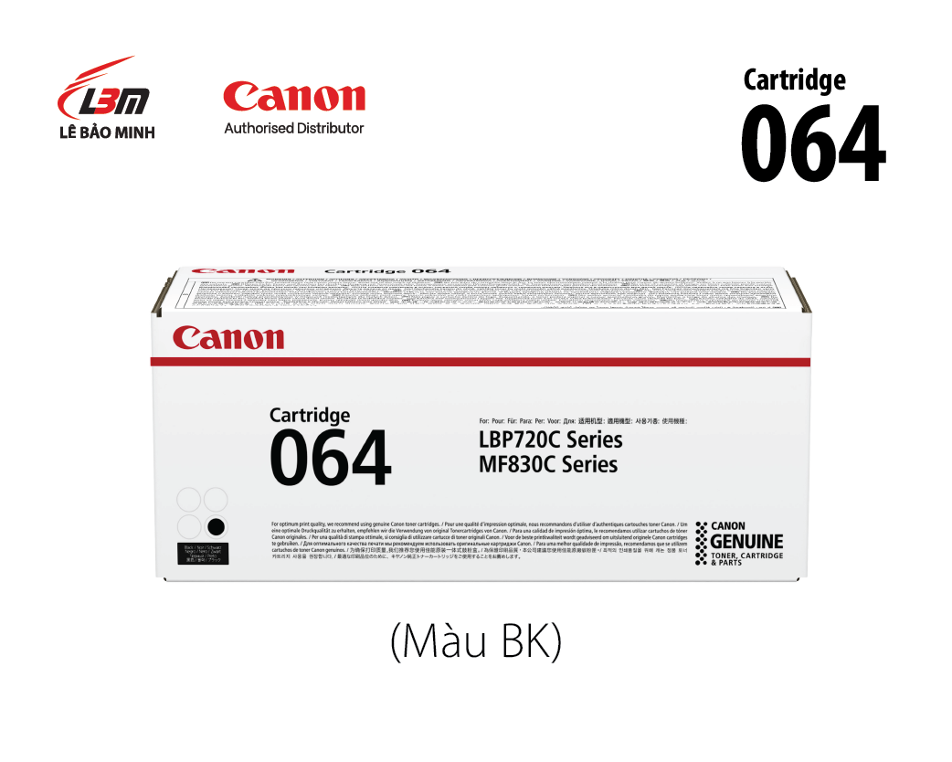 Hộp Mực Canon 064 Chính Hãng (BK/C/M/Y) cho Canon LBP 720C Series, MF830C Series