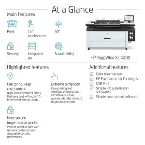 Alternative view of Máy in khổ lớn HP PageWide XL 4200 MFP Printer (4VW13A)