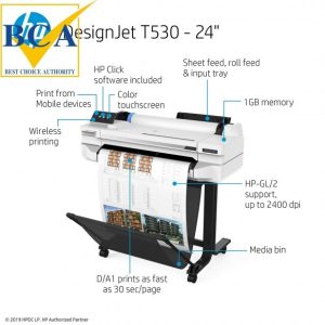 Alternative view of Máy in khổ lớn HP Designjet T530 24-In Printer (5ZY60A)