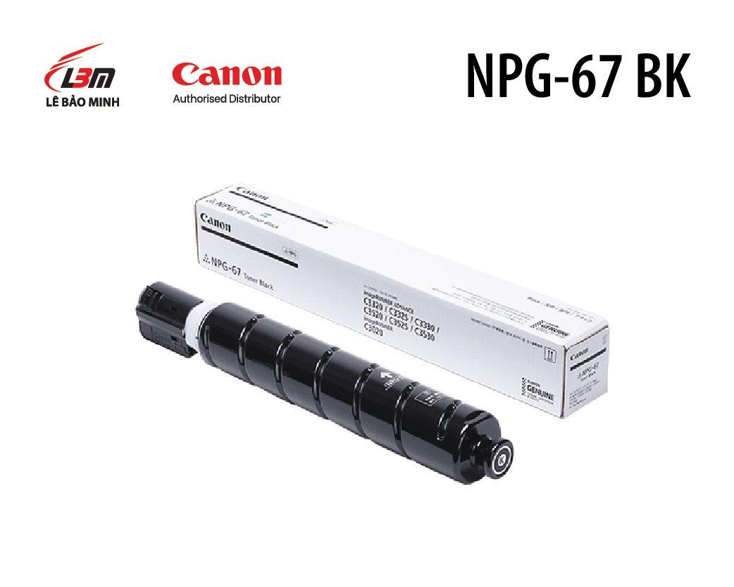 Hộp Mực Canon NPG-67 BK Chính Hãng (Đen) - Cho Canon iR-ADV C33xx/C35xx/C37xx/C30xx/C3226