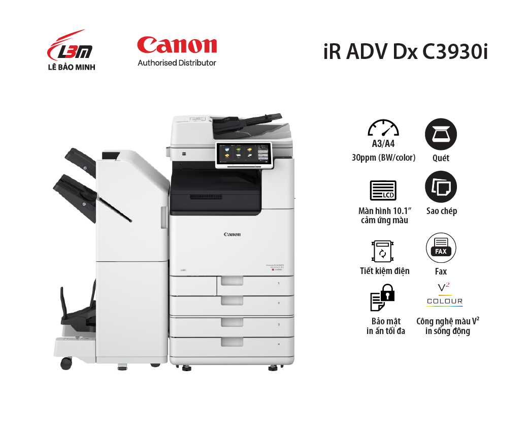 Máy Photocopy Màu Đa Chức Năng Canon imageRUNNER ADVANCE DX C3930i A3