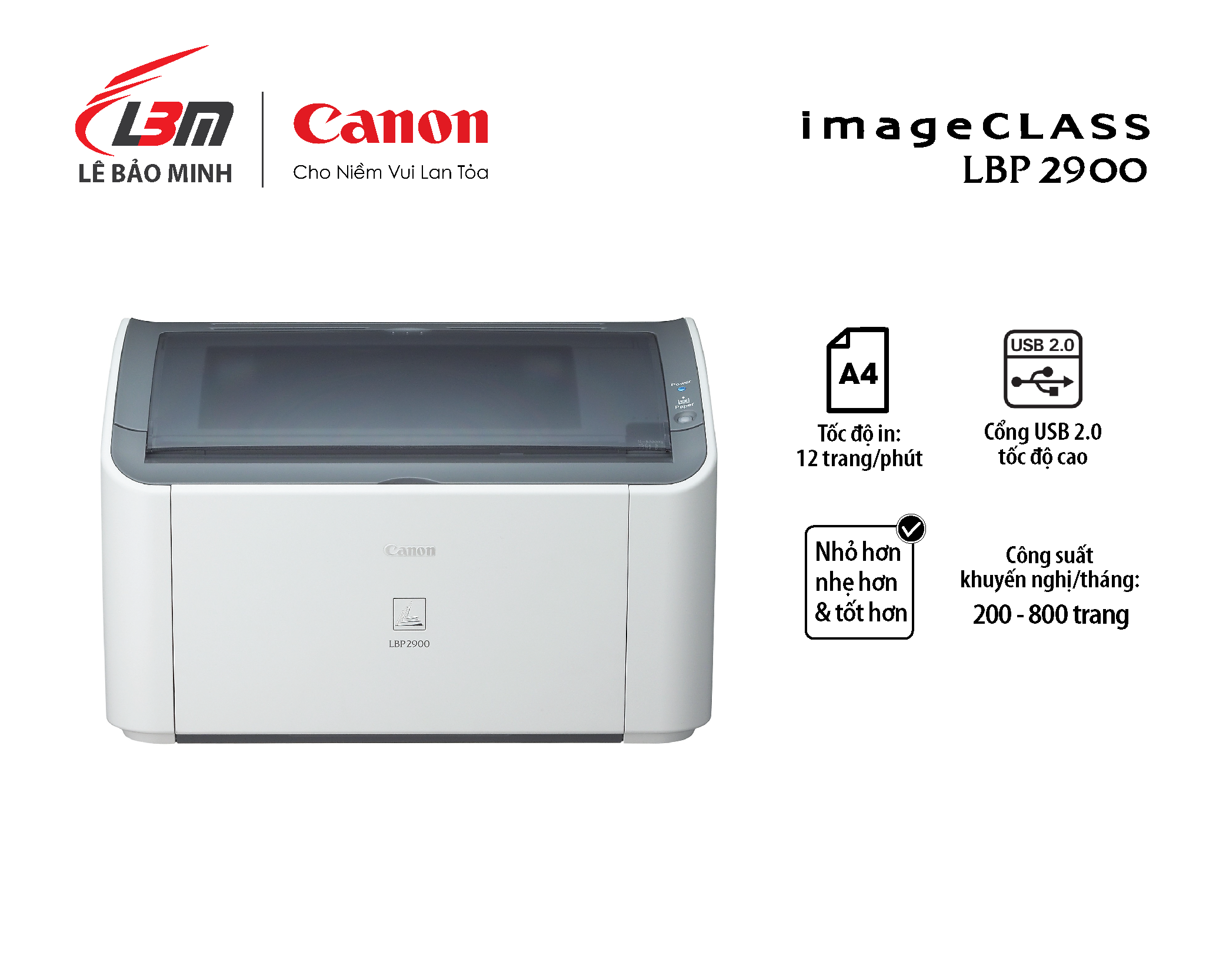 Máy in Laser Đen trắng Canon LBP2900 (A4)