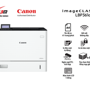 Máy In Laser Đơn Sắc Canon imageCLASS LBP361dw - Tốc Độ Cao, Bảo Mật Mạnh Mẽ