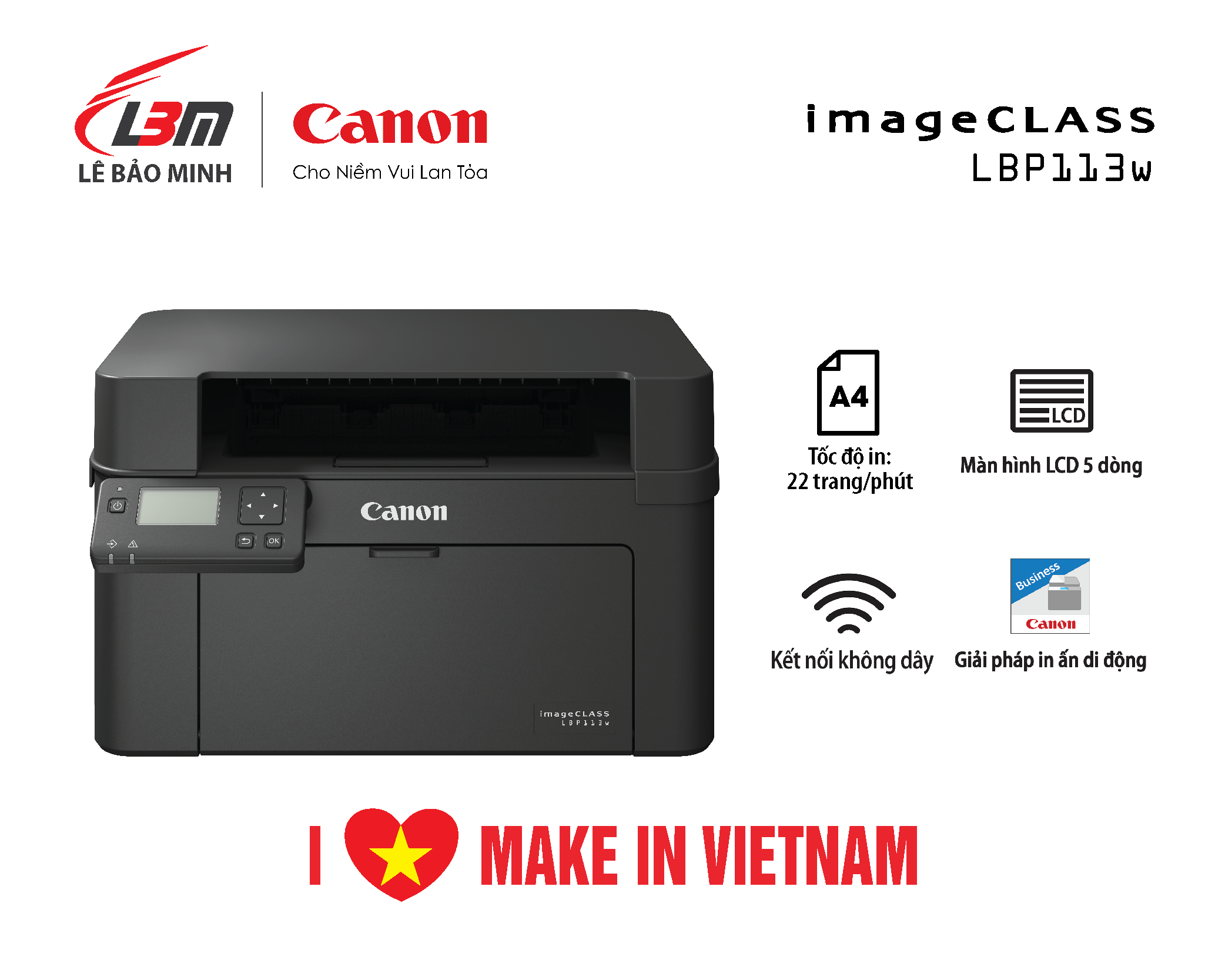 Máy in Laser Đơn năng Canon imageCLASS LBP113w