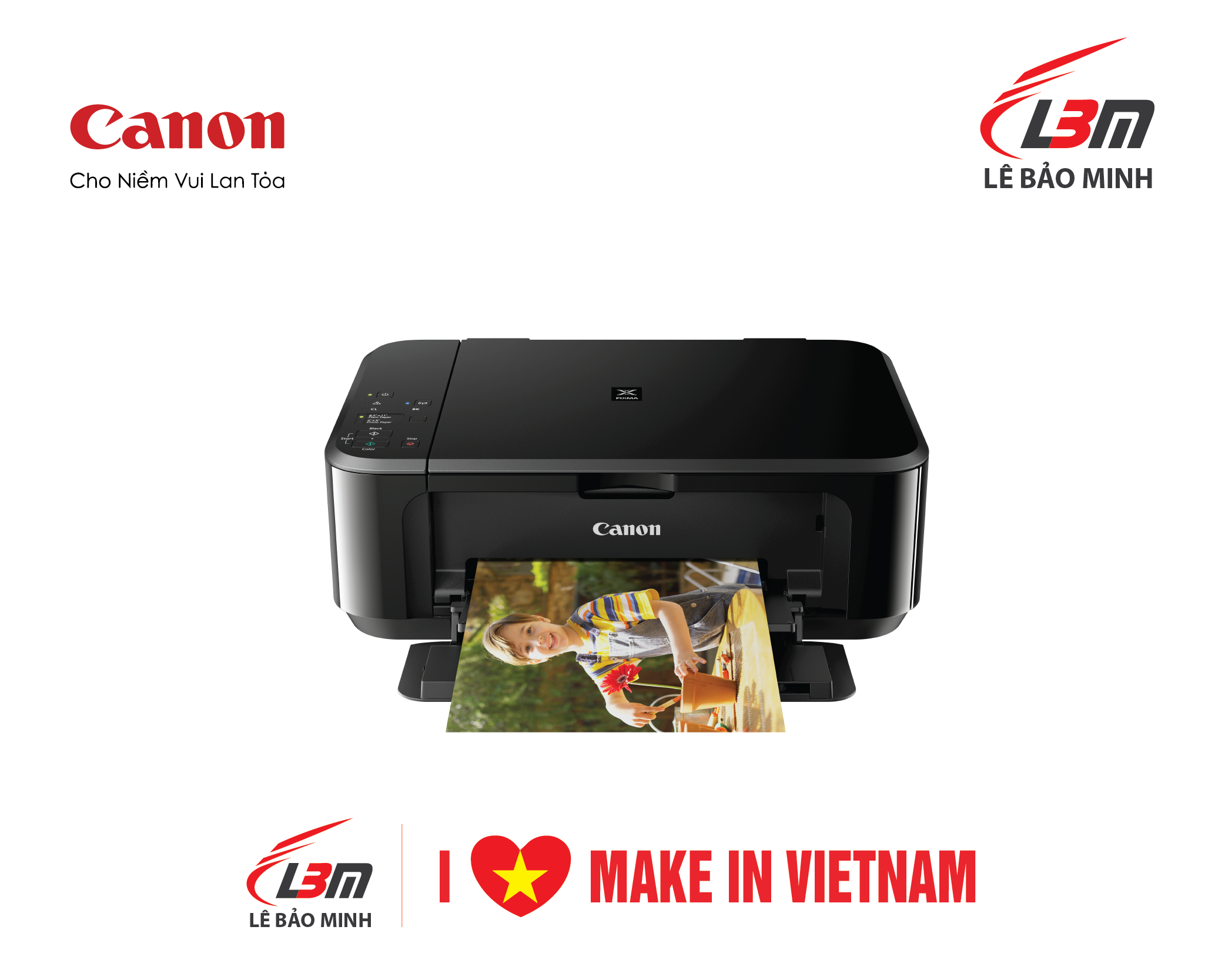 Máy In Phun Đa Năng Canon PIXMA MG3670 (Đỏ, Trắng, Đen) – In/Scan/Copy, Wifi, In 2 Mặt Tự Động
