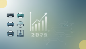 Tạo ảnh minh họa chuyên nghiệp cho bài viết với tiêu đề: "Bảng giá các loại máy in 2025: Cập nhậ