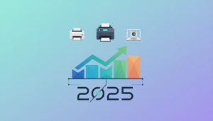 Tạo ảnh minh họa chuyên nghiệp cho bài viết với tiêu đề: "Bảng giá các loại máy in 2025: Cập nhậ