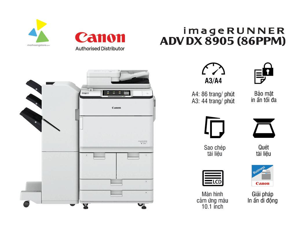 Máy photocopy Laser đơn sắc đa chức năng Canon imageRUNNER ADVANCE DX 8905 (86ppm)