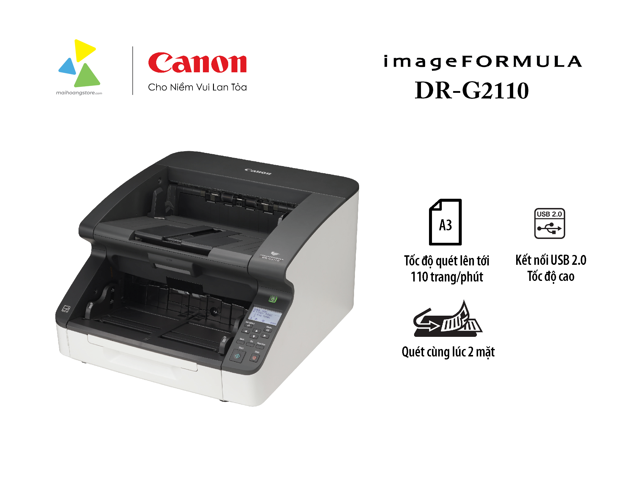 Máy Scan Tài Liệu Canon DR-G2110 A3 Tốc Độ Cao