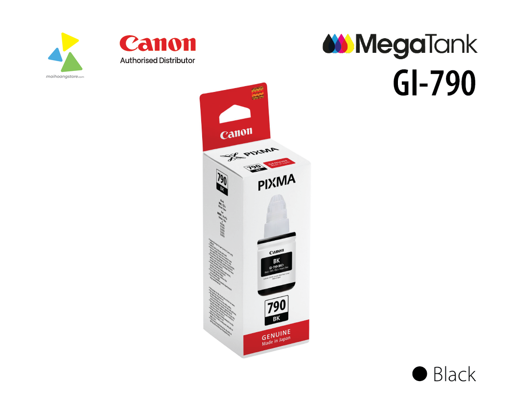Hộp Mực Canon GI-790 Đen/Màu (BK/C/M/Y) Chính Hãng cho Máy In Phun Canon Pixma G-series