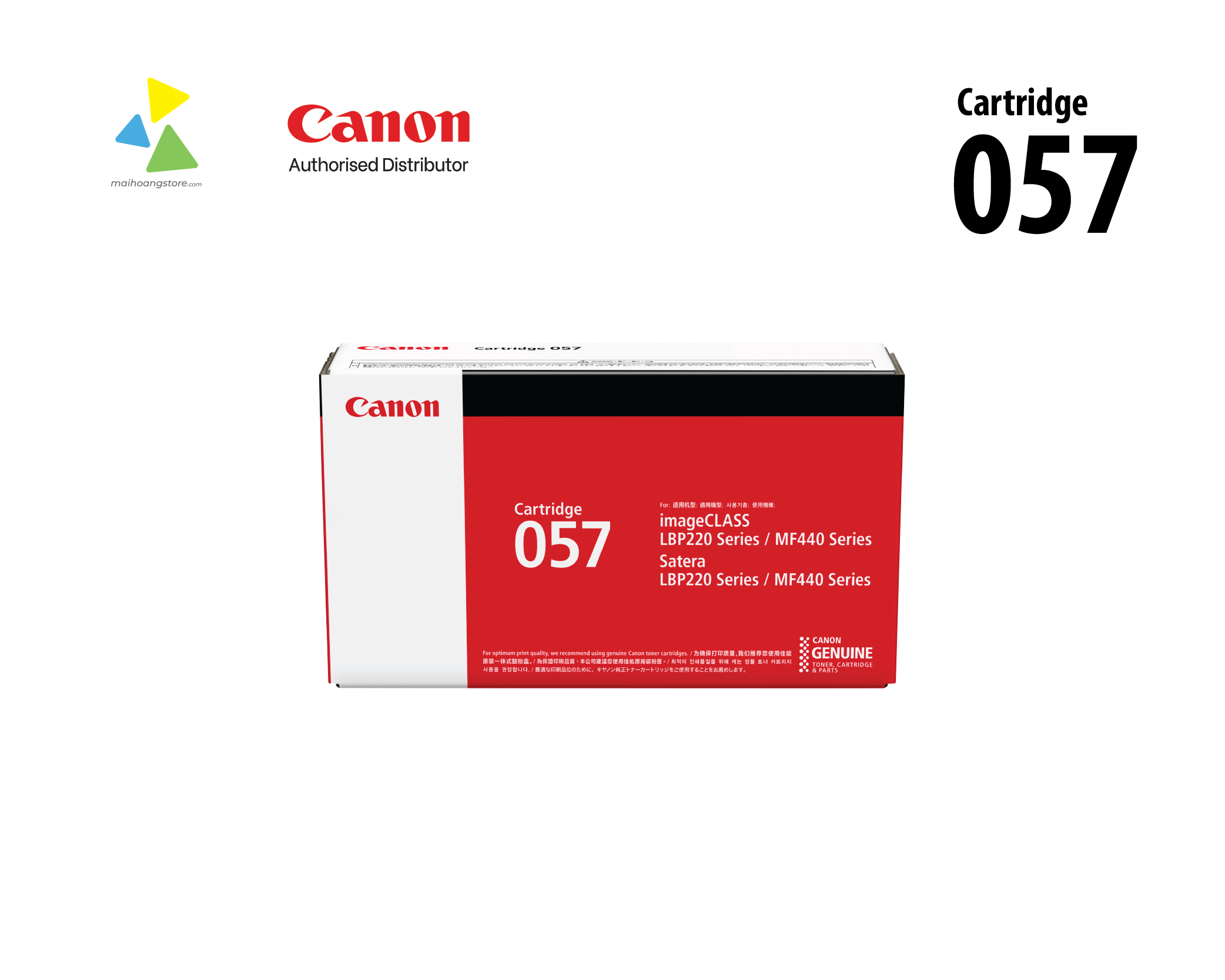 Hộp Mực In Laser Canon 057 Chính Hãng (Dùng cho LBP226dw, MF445dw, MF449x)