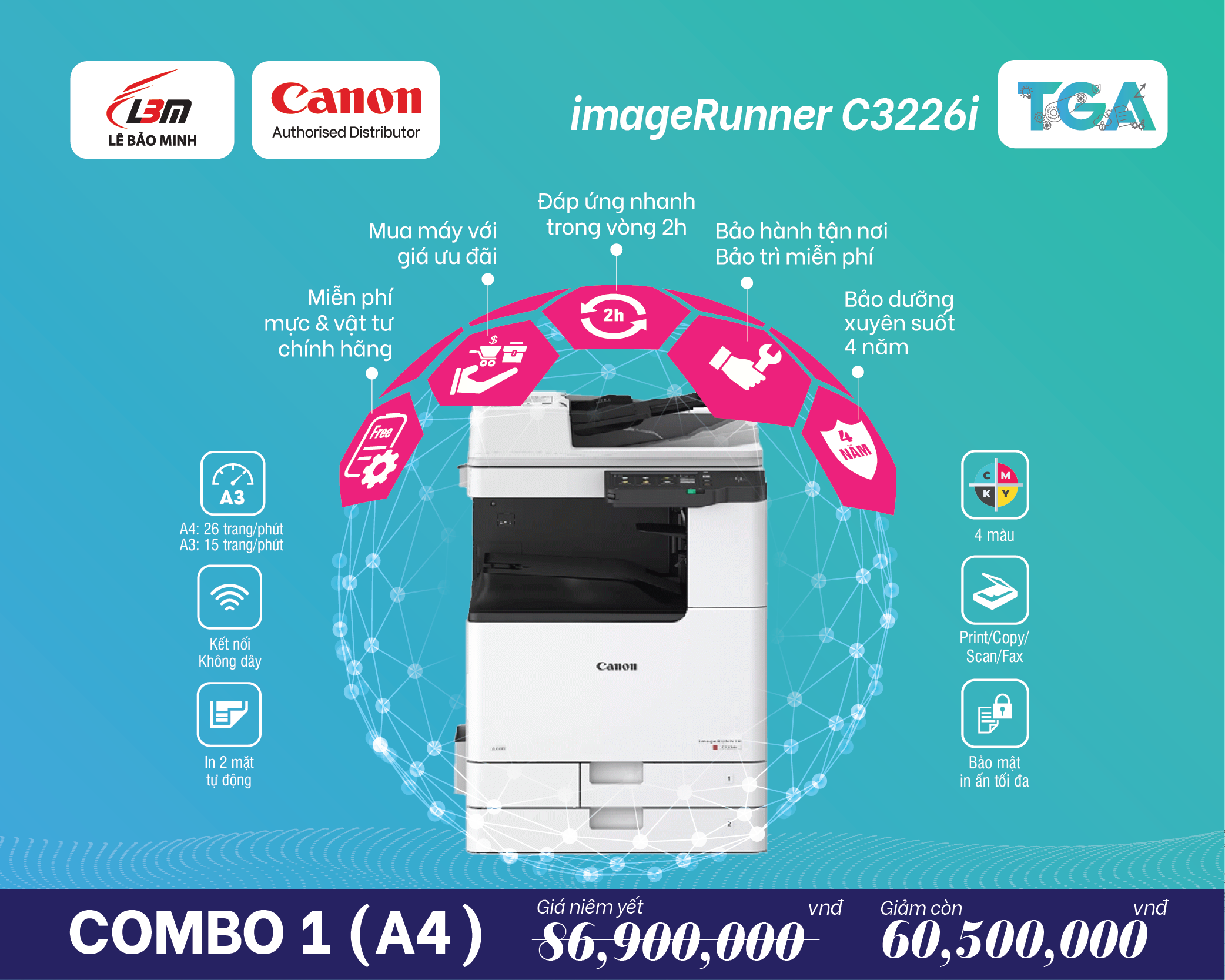 Máy Photocopy Màu Đa Năng Canon imageRUNNER ADVANCE C3226i