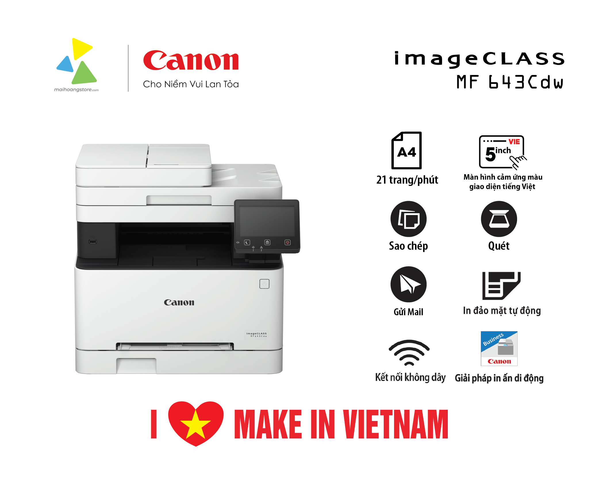 Máy In Laser Màu Đa Năng Canon imageCLASS MF643Cdw