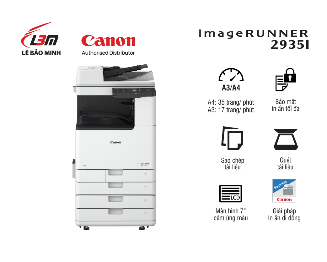 Máy Photocopy Đa Năng Canon imageRUNNER 2935i (iR2935i) A3 Đơn Sắc