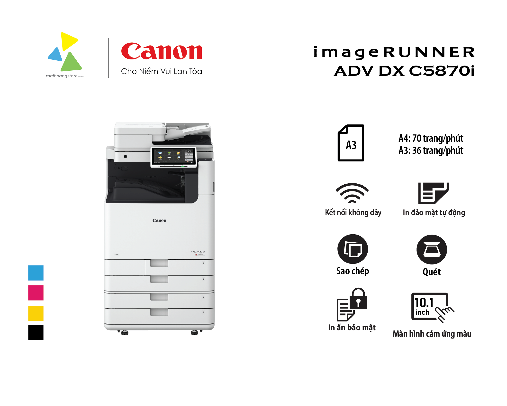 Máy Photocopy Màu Đa Chức Năng Canon imageRUNNER ADVANCE DX C5870i A3