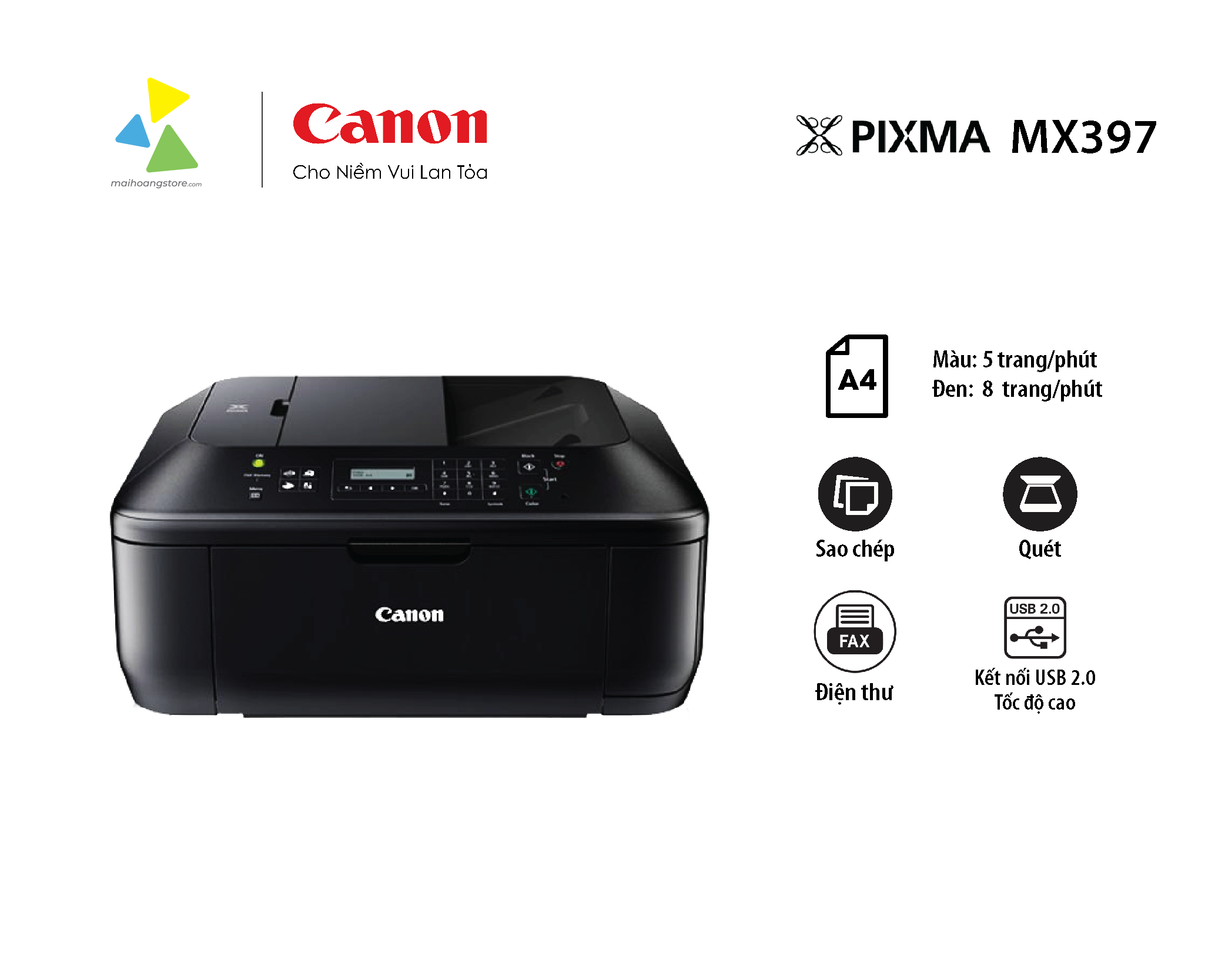 Máy In Phun Đa Năng 4-in-1 Canon PIXMA MX397