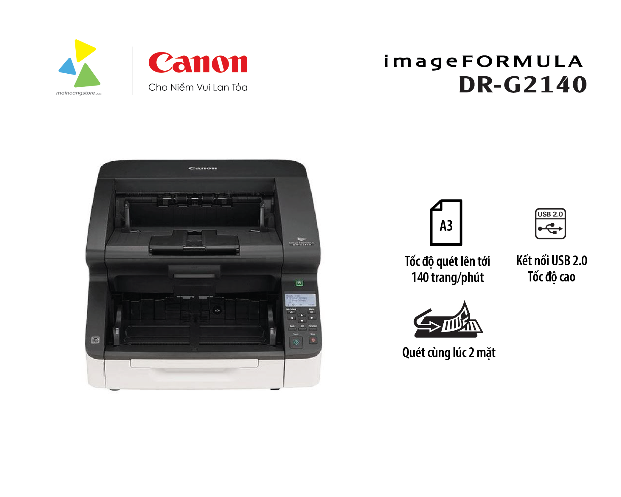 Máy quét tài liệu Canon imageFORMULA DR-G2140 A3 tốc độ cao